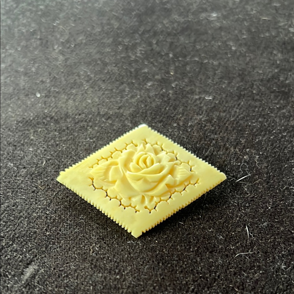 Elegant Bone Rose Brooch